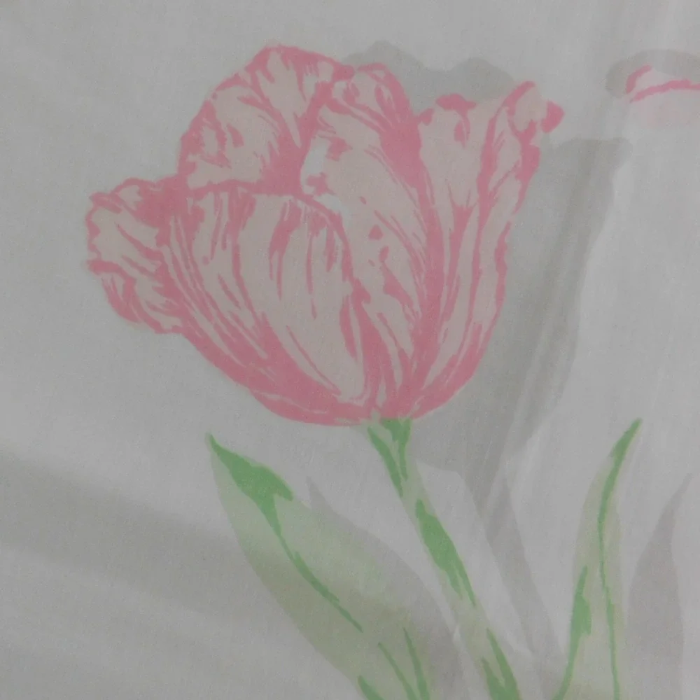 Vintage Full Flat Sheet Ruffle Hem Vintage Floral Cottage Shabby Chic‎